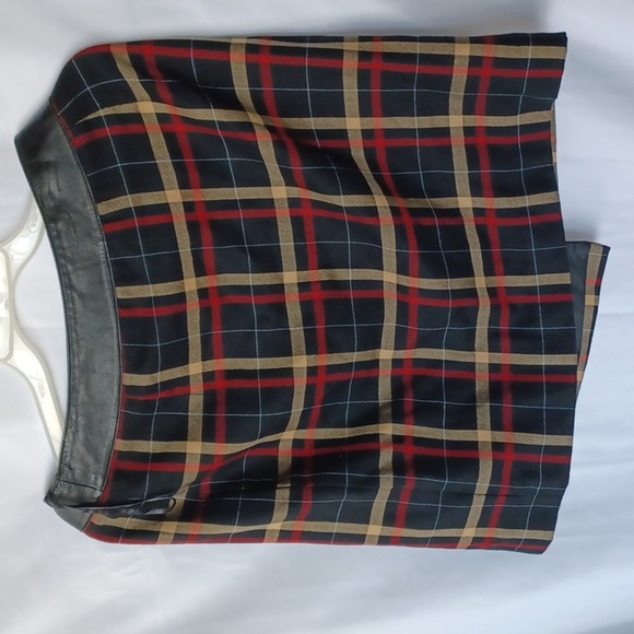 AK Anne Klein plaid wool skirt size 8 - Picture 6 of 6